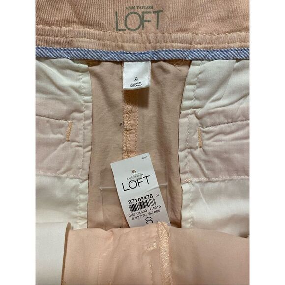 Ann Taylor Loft Baby Pink 100% Cotton High Waisted Shorts NWT | Size 8 - Picture 3 of 5